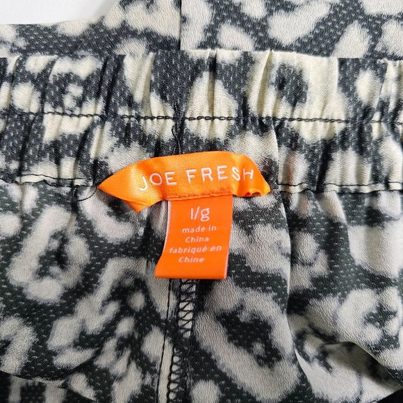 Joe Fresh Pants Womens Grey Beige Wide Cut Loose Pockets Size L - Picture 9 of 9